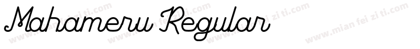 Mahameru Regular字体转换